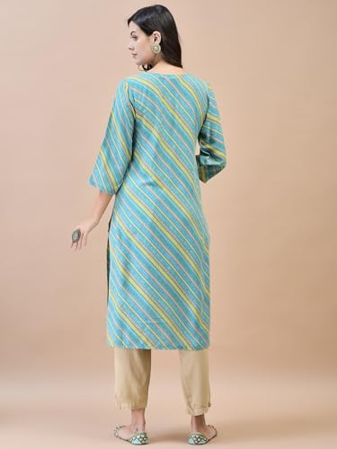 Image of Shree Women Liva (Rayon) White Floral Print Kurta