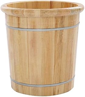 Balde de Banho de Pés de Madeira Presente doméstico Madeira maciça Madeira maciça natural Banheira de pés Barril de banho de pé engrossar Bacia de pé de madeira Suave e delicada balde de pedicure