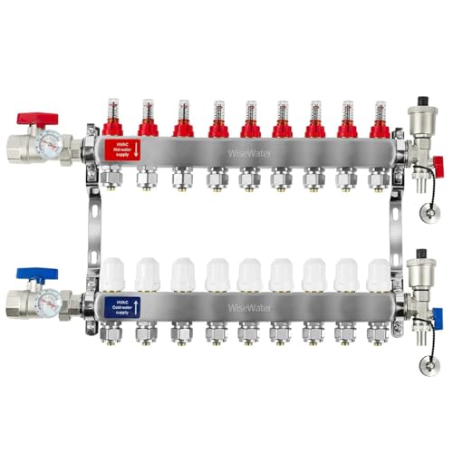 9-Loop Stainless Steel Radiant Manifold
