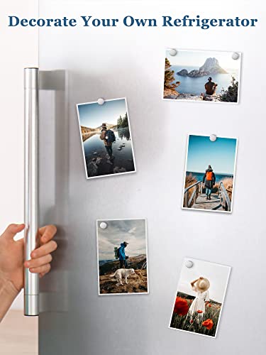 Smartake 100 Pcs Refrigerator Magnets, 10X2.3Mm Small Round Fridge Magnets, Multi-Use Premium Neodymium Office Magnets For Fridge, Whiteboard, Billboard In Home, Kitchen, Office And School (Silver) #TOP3