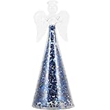 Homoyoyo Glas Engel Deko Figur Transparent Frosted Kleiner Schutzengel für Wohnzimmer Balkon Schlafzimmer Dekoration Kreatives Wohnaccessoire Geschenk