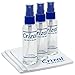 Glasses Cleaner | Eyeglass Cleaner- Crizal Lens Cleaner (2 oz) with Crizal 7" x 5 3/4" Microfiber Cloth. #1 Doctor Recommended Eye Glass Cleaner for All Anti Reflective Lenses-3 Pack