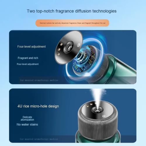 Image of STARQ Smart Car Aroma Diffuser Rechargeable Air Freshener Mist Dispenser with Auto On /Off, 3 Speed Modes & Stylish Interior Decor (Cosmo)