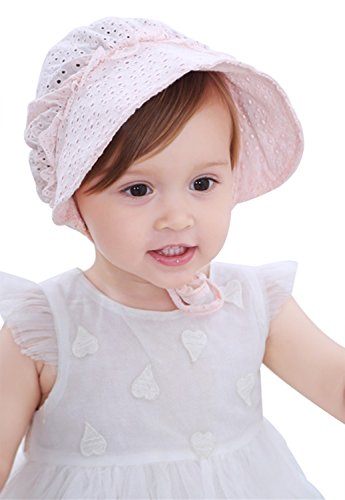 Unisex Baby Sun Protection Caps Floppy Beach Hat Vacation Caps, Pink