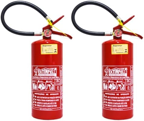 Kit 2 Extintor 4kg Abc + 2 Placas De Sinalização + Suporte