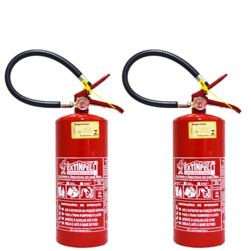 Kit 2 Extintor 4kg Abc + 2 Placas De Sinalização + Suporte