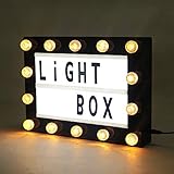 【PERSONALIZABLE】 Incluye un conjunto de 200 letras de caja de luz surtidas, mosaicos de números e íconos que simplifican la creación de saludos, frases y otras combinaciones de palabras para sorprender a amigos y familiares por igual con esta caja de luz de letras.