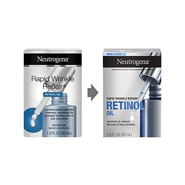 Neutrogena-Rapid-Wrinkle-Repair-Retinol-Anti-Wrinkle-Oil-Lightweight-Anti-Wrinkle-Face-Serum-to-Fight-Dark-Spots-Deep-Wrinkle-Treatment-03-Concentrated-Retinol-10-fl-oz Neutrogena Retinol Face Oil .3% Concentrated, Rapid Wrinkle Repair, Daily Anti-Aging Face Serum to Fight Fine Lines, Deep Wrinkles, & Dark Spots, 1.0 fl. oz