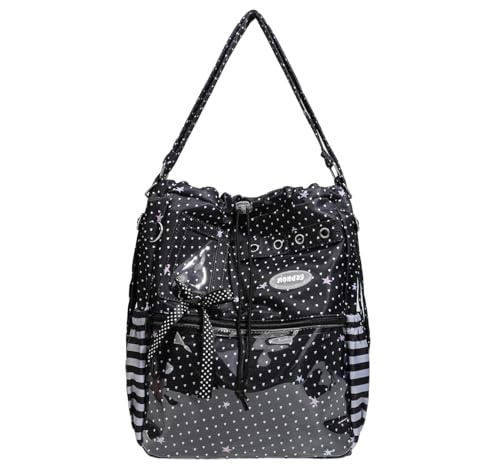 Bolso Kawaii rosa con lunares para exhibir pines miniatura 1