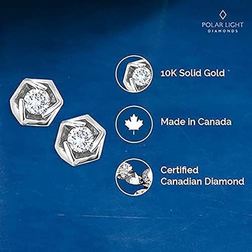 Polar Light Diamonds Sterling Silver Canadian Diamond Dainty Rose Earrings by Polar Light Diamonds - Used condition - Image 3