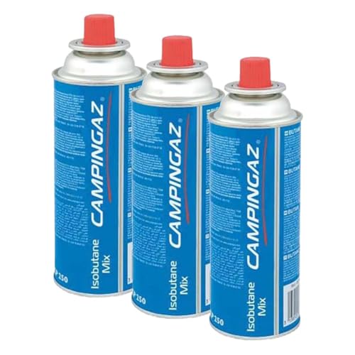Campingaz Cartouche de Gaz à Valve CP 250, pour Réchauds Camp Bistro, Cartouche Compacte et refermable, Bleu (Lot de 3)