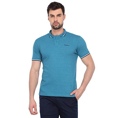 Image of Pepe Mens Slub Polo T-Shirt