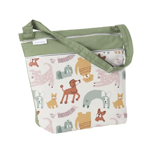Image of Esembly Day Bag, Stylish Wet Dry Bag for Cloth Diapers, Swim Diapers, Dirty Gym Clothes, Wet Swimsuits, Reusable and Washable, One Size, Off-Leash