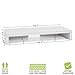 Way Basics TV PC Desktop Modern Computer Monitor Stand Screen Riser (Tool-Free Assembly and Uniquely Crafted from Sustainable Non Toxic zBoard Paperboard), White