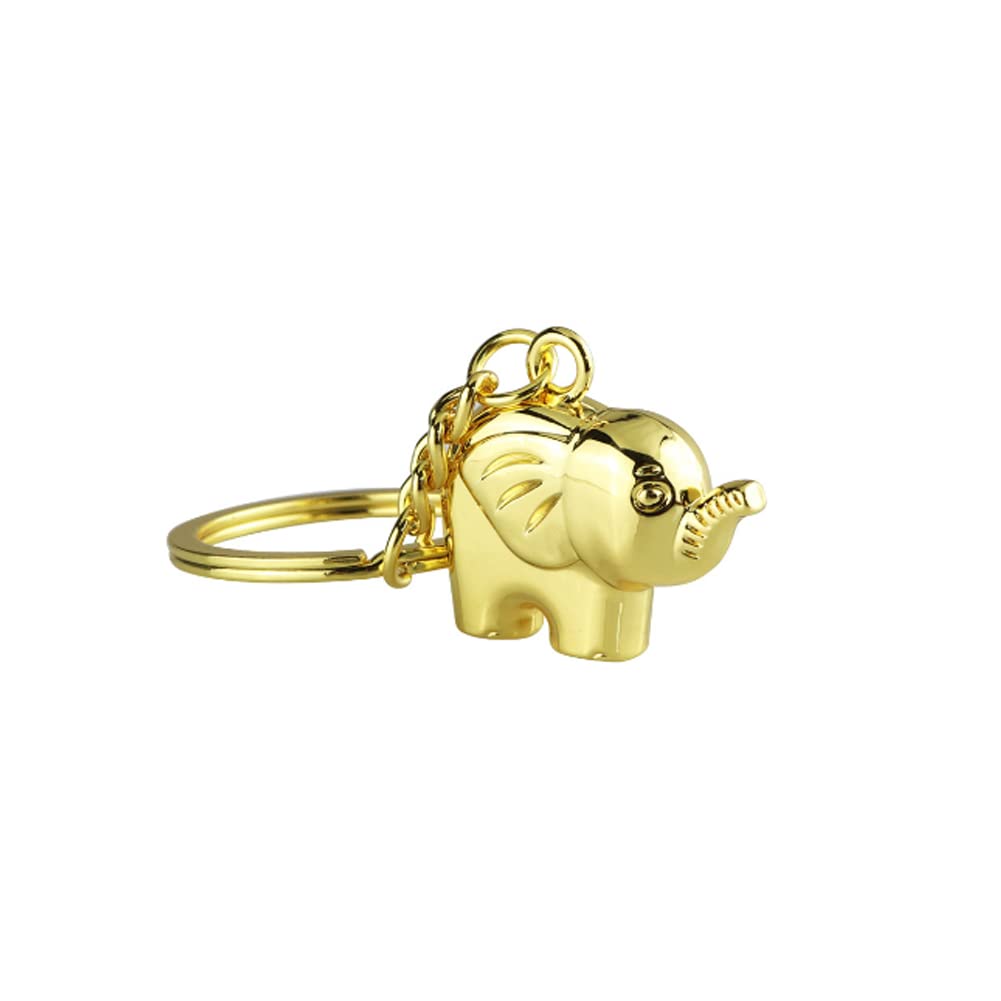 Arfuka Men's Gold Keyring Elephant Pendant Keychain Metal Key Ring Charm Jewellery Christmas Birthday Gift Keyrings Key Chain Key Ring Holder For And Wo