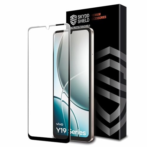 Image of Military-Grade Gorilla Tempered Glass For Vivo Y19, Y19e, Vivo T4 Lite and iQOO Z10 Lite (6.74 Inch) With Installation Kit | Edge to Edge Coverage | Black