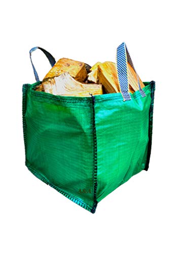 A&A SUPPLIES UK - Sacchi per rifiuti da giardino - 90 litri - Sacchi - con manici inferiori - 45 x 45 x 45 cm - Resistente giardino riciclabile per conservare foglie di erba (1)