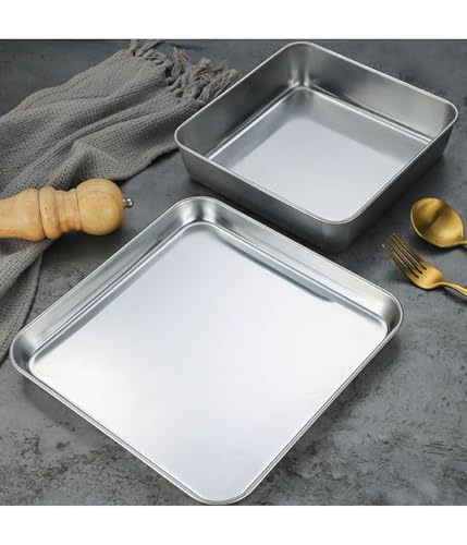 Bandeja de horno de acero inoxidable que evita deformaciones para hornear galletas limpias 5
