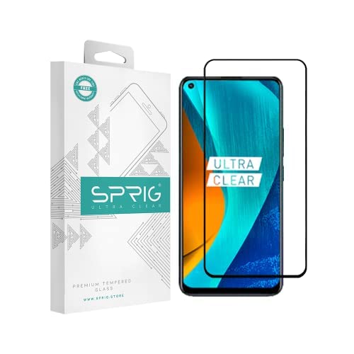 Sprig Full Cover Tempered Glass Screen Protector for Oneplus Nord 2T 5G, Edge to Edge, Scratch Proof, Smudge Resistant, Glossy Finish with Installation Kit