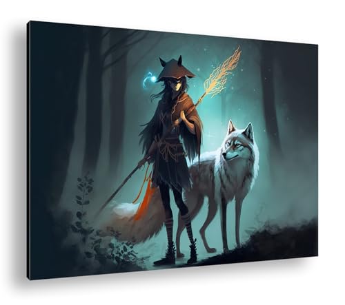 Gardienne mystique deyoli tableau loup pour ambiance sereine