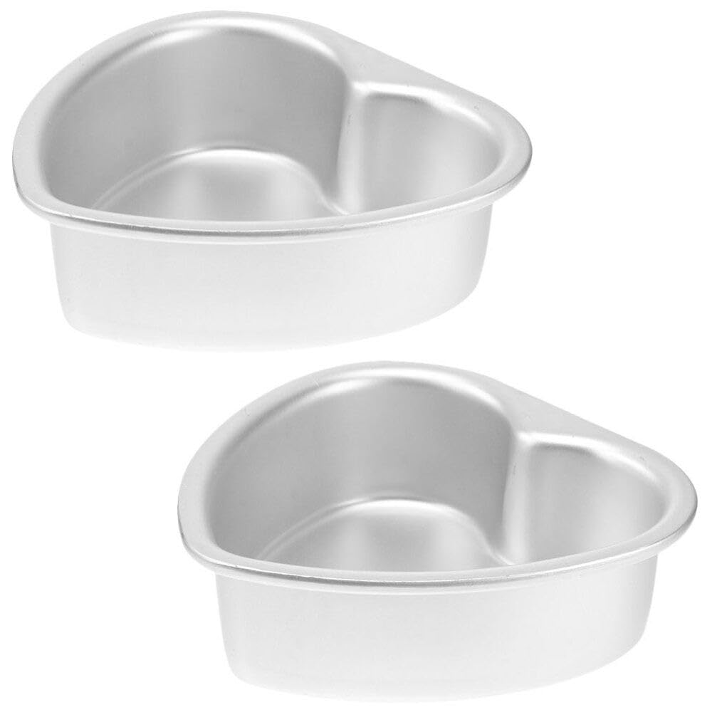 Alipis Moule à Gâteau Réutilisable Facile à Nettoyer Forme Cœur en Alliage D'aluminium 2 Pièces pour Pâtisserie et Débutants