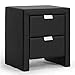 Bowery Hill Upholstered Modern Nightstand, Black