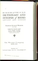 Biographical Dictionary and Synopsis of Books: Ancient and Modern B000MYY3PM Book Cover