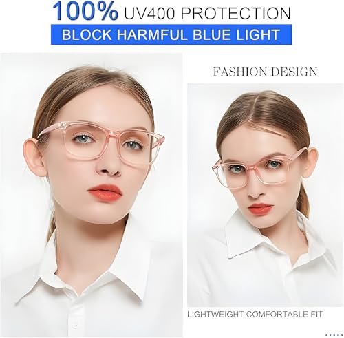 Image of Roshfort Square Zero Power Blue Cut Computer Glasses | Gaming Glasses | Anti Glare, Lightweight & Blocks Harmful Rays | UV Protection Specs | Men & Women | Medium