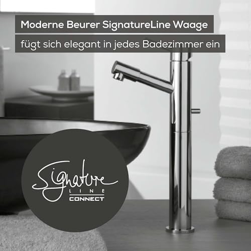 Beurer BF 400 white Diagnosewaage Signature Line, präzise Körperanalyse für bis zu 10 Personen, mit extra großem Invers-LCD-Display, Tragkraft bis 200 kg 4
