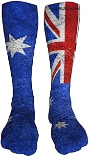 702 Unisex Men’S Socks Flag Of Australia Trainer Socks Recycled Athletic Socks Anti-Slip Socks For Trekking Work 50Cm