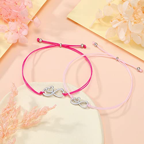 Big&Small Infinity Heart Mother Daughter Bracelets Back to School Bracelet Mommy and Me First Day of School Bracelet for Daughter Girls3