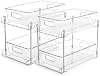 Vtopmart 2 paquetes de organizador extraíble bajo el fregadero del baño (S-estándar) | Cajones deslizables, almacenamiento multiusos, visibilidad clara, fácil instalación 2