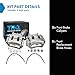 TRQ Front Brake Caliper Set Brackets Hoses Zinc Coated Compatible with 2007-2014 Ford Edge 2007-2015 Lincoln MKX