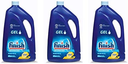 Finish Dishwasher Detergent Gel Liquid, Lemon Scent, 75oz (Pack of 6)