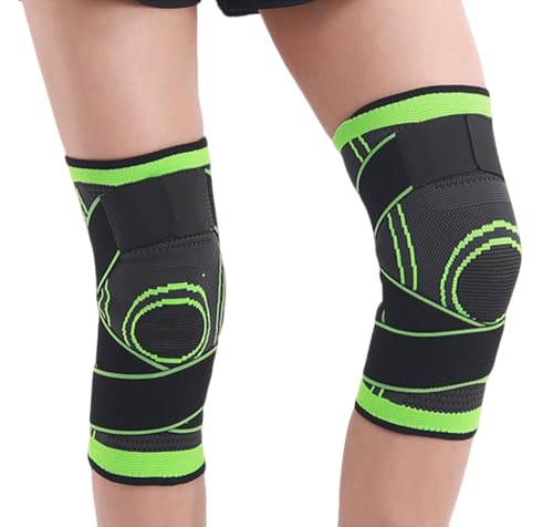 SUJAYU 2 manchettes genou compression soulagement douleur support vert moyen