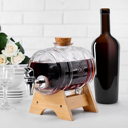 Image of 5.5 Litre Footed Glass Juice Dispenser with Tap | Prime Detox Mason Jar Beverage Dispenser Counter Table Top Infused for Water, Beer, Juice, Liquor Dispenser Pack of 1