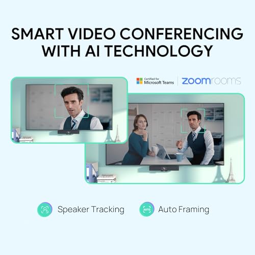 Image of Yealink MeetingBar A10 4K Conference Room Webcam with 120 Wide Angle Camera, Android OS, Video Conferencing System with Microphone and Speaker, AI Speaker Tracking, Auto Framing, Teams Zoom Certified