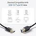 Cable Matters 5Gbps Long USB 3.0 Cable - 10ft, USB A to B Cable, USB3 Cord with Type-B 3.0 Connector for Hard Drive Enclosure/Built-in Hub and More, Black