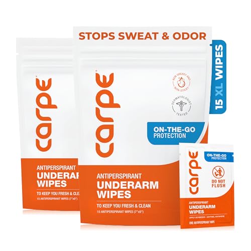 Carpe On-the-Go Antiperspirant Wipes (2 Boxes) 30–pack