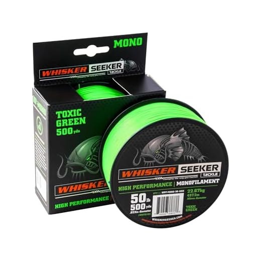 High-Vis Mono Catfish Line - 50# - Toxic Green - 500 YD