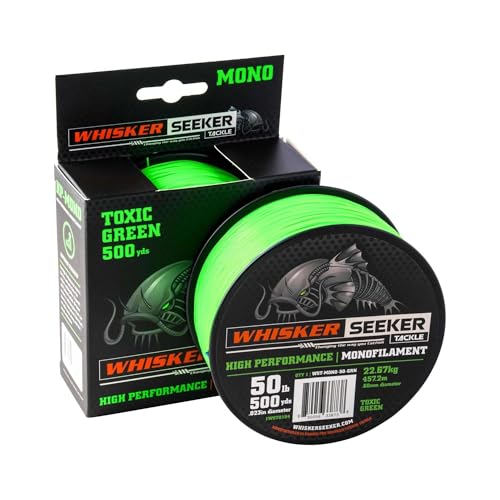 High-Vis Mono Catfish Line - 50# - Toxic Green - 500 YD