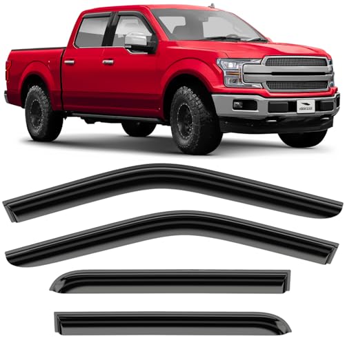 Voron Glass Tape-on Extra Durable Rain Guards for Trucks Ford F-150 2015-2026 SuperCrew, Window Deflectors, Vent Window Visors, 4 Pieces -100526 by Voron Glass - Used condition - CA$50.93