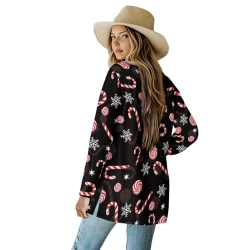Image of Women's Lightweight Cardigans with Pockets Trendy Long Sleeve Open Front Cardigan Casual Tops Jackets Fall Oufits S-2XL