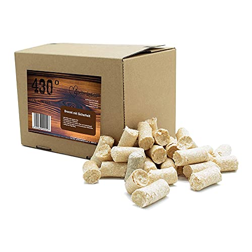 430° Öko Anzünder - 1,5 kg ca.150 Stk.- Kaminanzünder | Ofenanzünder | Grillanzünder | Brennholzanzünder | Holzkohle | Briketts | Kaminholz | Premium-Holz & Wachs | Top Qualität