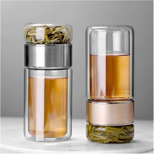 Infuseur en verre double couche Tryteava d'exception avec finitions bois - 4