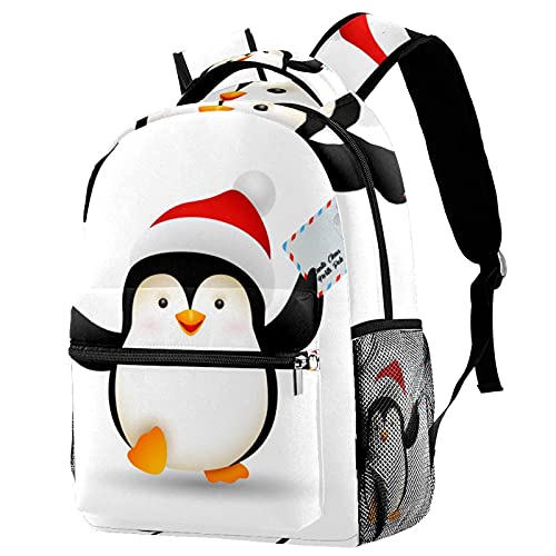 Sac à dos pingouin pour femme grand format multicolore style décontracté