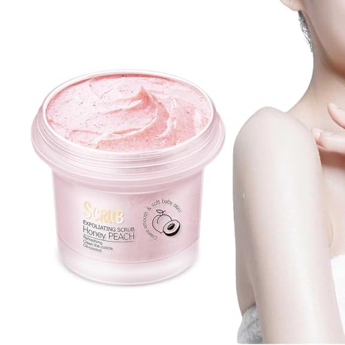Exfoliante corporal iluminador de melocotón Exfolia profundamente Exfoliante Exfoliante corporal hidratante Exfoliante corporal suave y terso de melocotón para cuerpo Rostro Manos y pies