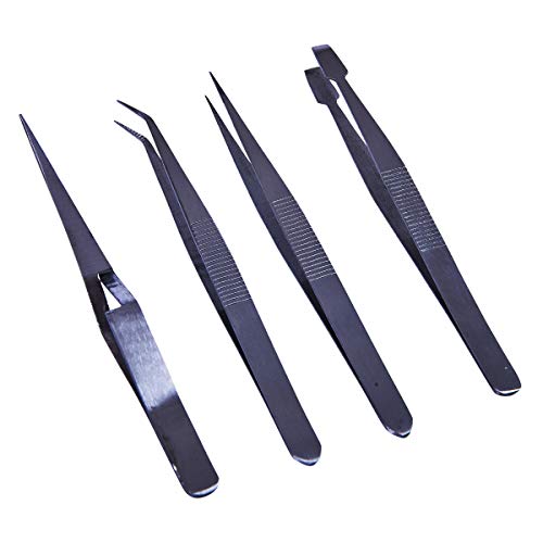 Preisvergleich Produktbild Am-Tech 4 Stück Tweezers Set, R0382