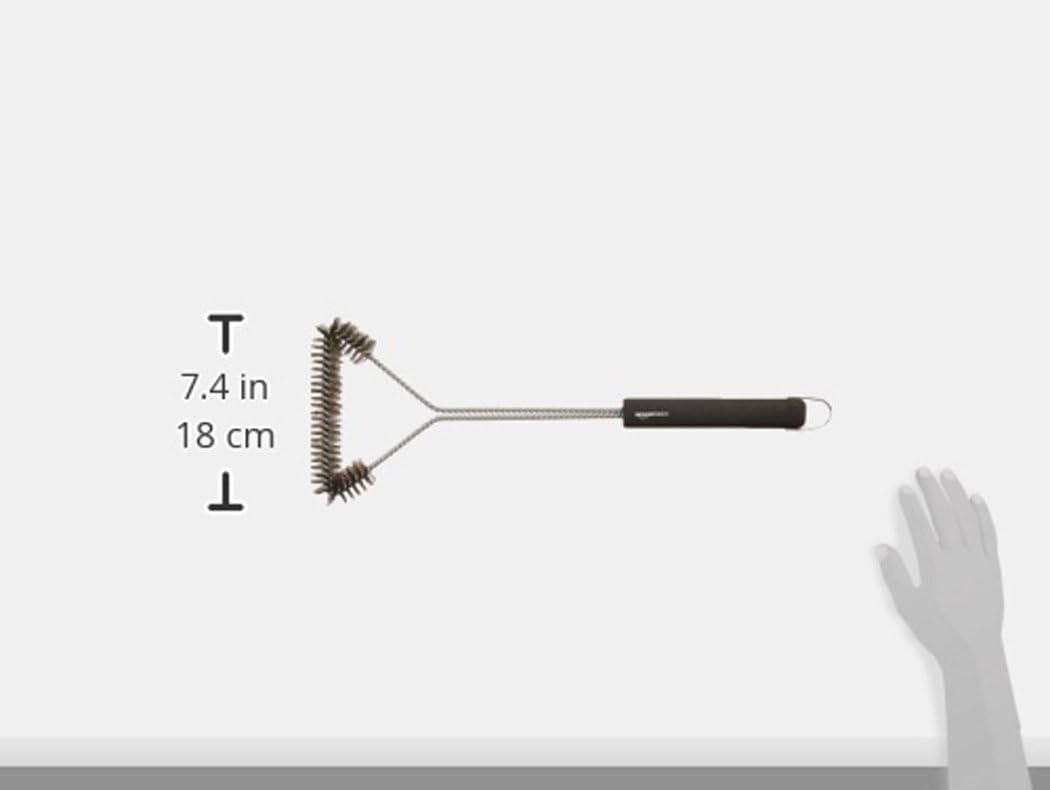Amazon Basics 3-Sided Grill Brush, 18-Inch