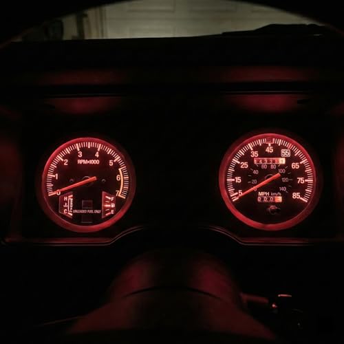 ASACEXU Instrument Cluster LED Dash Light Kit for 1983-1988 Ford Ranger, Red, Non-Polar, 300 Lumens, 3W, 16 Piece